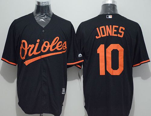 Orioles #10 Adam Jones Black New Cool Base Stitched MLB Jersey - Click Image to Close